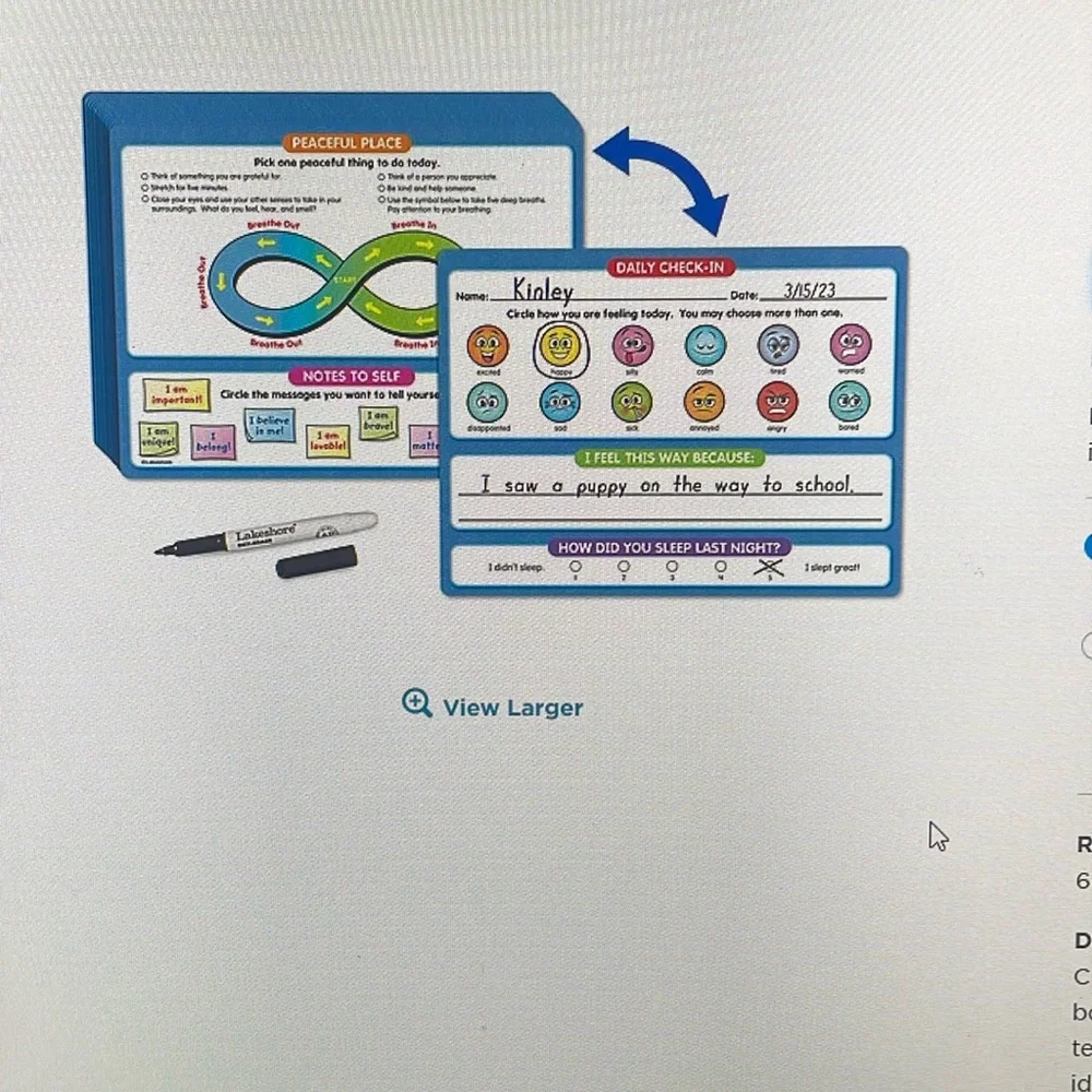 15 Brand New Daily Check In Wipe Boards - Picture 1 of 3